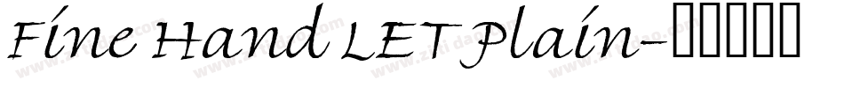 Fine Hand LET Plain字体转换